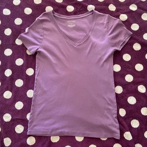 Purple V-neck tee